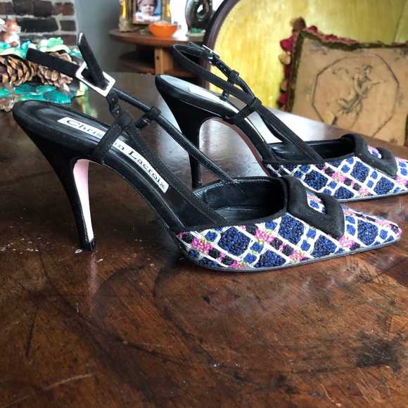 CHRISTIAN LACROIX WOMEN'S SHOES SIZE 6 ITALY - Picture 6 of 8